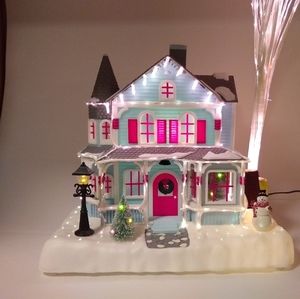 Avon holiday splendor fiber optic house 2002